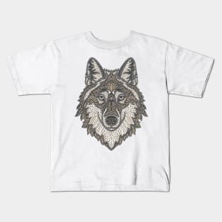 Papercraft Wolf Kids T-Shirt